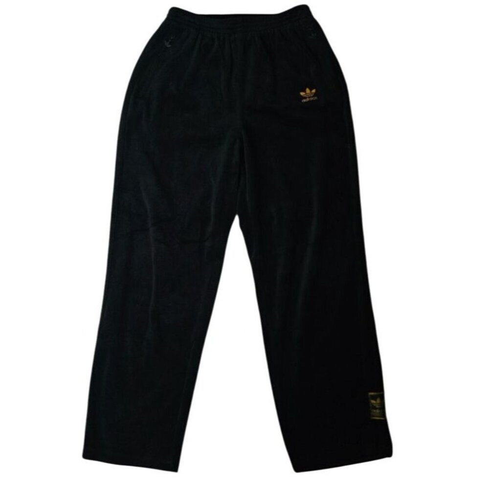 Adidas Adult Unisex Black Vintage Three Stripes Straight Jogger Pants Sz Medium - Picture 2 of 16